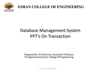 Database Management System: Transactions, Normalization, and More