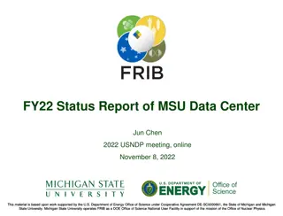 MSU Data Center FY22 Status Report Highlights
