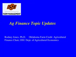 Updates on Agricultural Finance Trends and Observations
