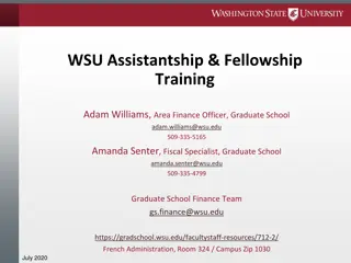Graduate School Assistantship and Fellowship Training Program at WSU