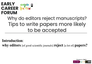 Understanding Why Editors Reject Many Scientific Papers