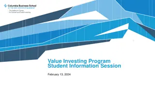 Heilbrunn Center - Value Investing Program Overview & Courses