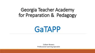 Georgia Teacher Academy: GaTAPP Certification Program Overview