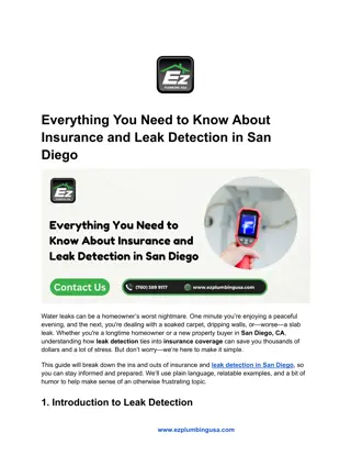 Everything You Need to Know About Insurance and Leak Detection in San Diego