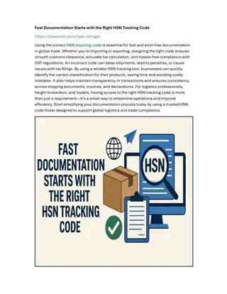 Fast Documentation Starts with the Right HSN Tracking Code