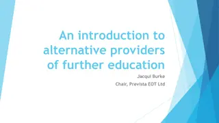 Introduction to Alternative Providers of Further Education