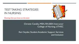 Effective Test Taking Strategies in Nursing Education