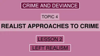 Understanding Left Realist Approaches to Crime and Deviance
