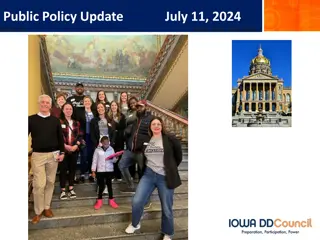 Update on Federal Public Policy Initiatives and Summer Agenda Development