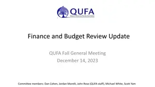 Finance and Budget Review Update