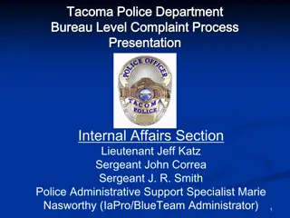 Understanding Complaint Processes at Tacoma Police Department