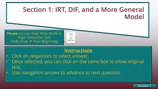 IRT, DIF, and General Modeling Concepts