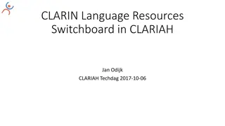 CLARIAH Language Resources and Tools for Text Analysis