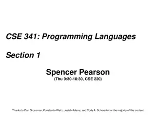 Programming Languages Section: ML Development Workflow and Debugging