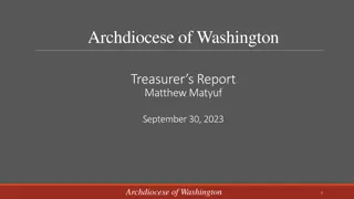 Archdiocese of Washington Treasurer's Report Summary