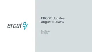ERCOT Updates and NDSWG Contact List Updates