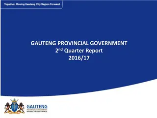 Gauteng Provincial Government Quarter Report 2016/17 Analysis