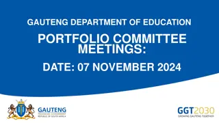 Progress Update on School Staff Vetting in Gauteng Department of Education