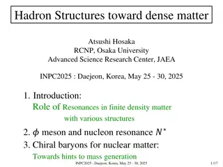 Understanding Hadron Structures and Resonances in Dense Matter