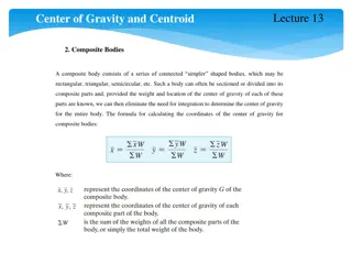 Understanding Center of Gravity and Centroid for Composite Bodies