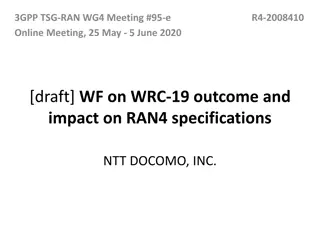 Understanding Regulatory Requirements for RAN4 Specifications Post WRC-19