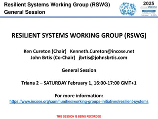 Resilient Systems Working Group: Mission, Definition, and Objectives