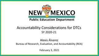 Accountability Considerations and Procedures for DTCs SY 2020-21