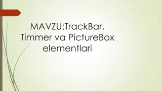 TrackBar, Timmer, and PictureBox Elementleri