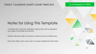Gantt Chart Template for Yearly Calendar Organization