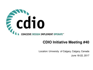 CDIO Initiative Meeting #40 at University of Calgary