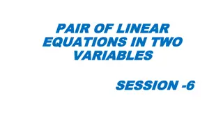 Solving Systems of Equations in Two Variables and Word Problems
