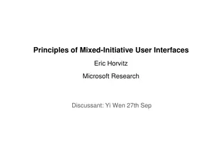 Insights into Mixed-Initiative User Interfaces and Human-AI Collaboration