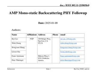 IEEE 802.11-25/0058r0 Backscattering Data Rates and Performance Analysis