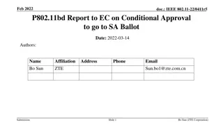 IEEE 802.11bd Report on Conditional Approval for SA Ballot Submission