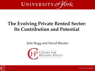 Evolving Private Rented Sector: Contribution and Potential