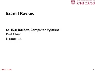 Computer Systems Exam Review: Topics, Logistics, and Memory Organization