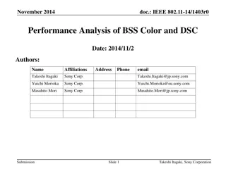 Performance Analysis of IEEE 802.11-14/1403r0 BSS Color and DSC