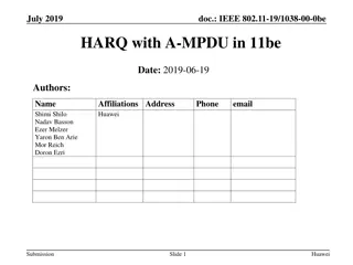 IEEE 802.11-19/1038-00-0be: Hybrid Automatic Repeat Request