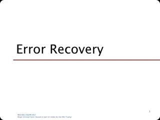 Internet Loss Characteristics and Error Recovery Techniques