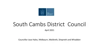 South Cambs District Council Updates and Financials 2021: Councillor Jose Hales Highlights