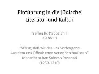 Insight into Jewish Literature and Culture: Kabbalah Teachings and Symbols