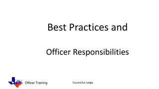 Officer Training and Responsibilities for Successful Lodge Management