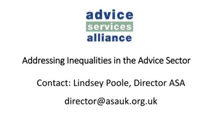 Addressing Inequalities in the Advice Sector: Challenges and Solutions