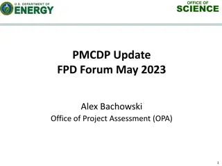 Update on Office of Science PMCDP Certification Guidelines May 2023