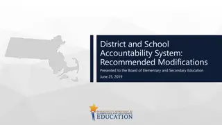 Proposed Modifications to District and School Accountability System