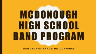 McDonough High School Band Program Overview