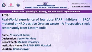Real-World Experience of Low-Dose PARP Inhibitors in Ovarian Cancer Study