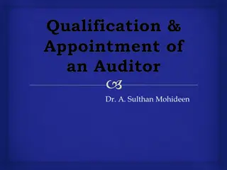 Appointment and Qualification of an Auditor According to Companies Act