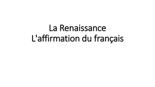 Italian Renaissance Influence on French Language and Culture