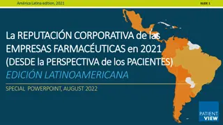 Corporate Reputation of Pharma Companies in Latin America 2021
